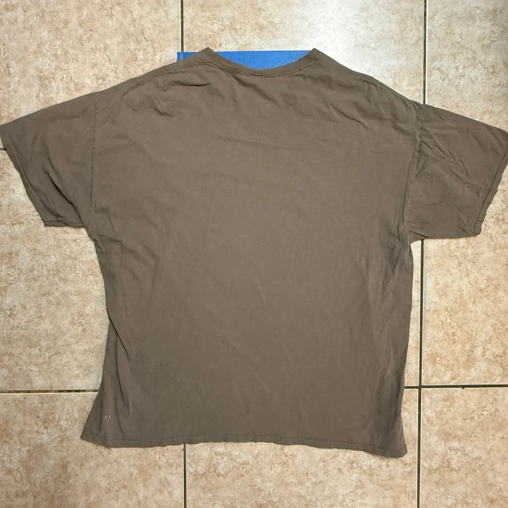 Patriotic Eagle Graphic T Shirt Men's 2XL Brown USA Pride These Colors Don't Run - Picture 2 of 5